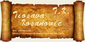 Tiosava Kosanović vizit kartica